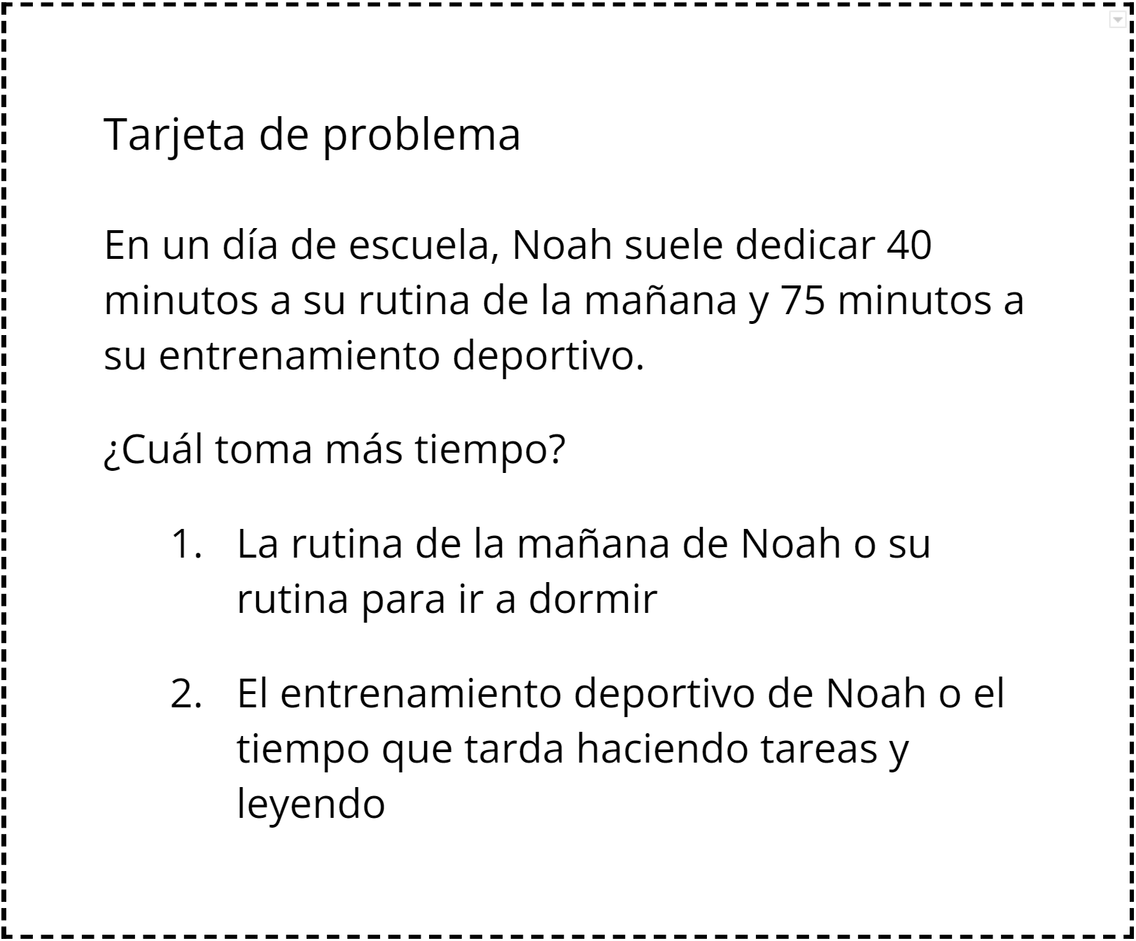 Problem Card.