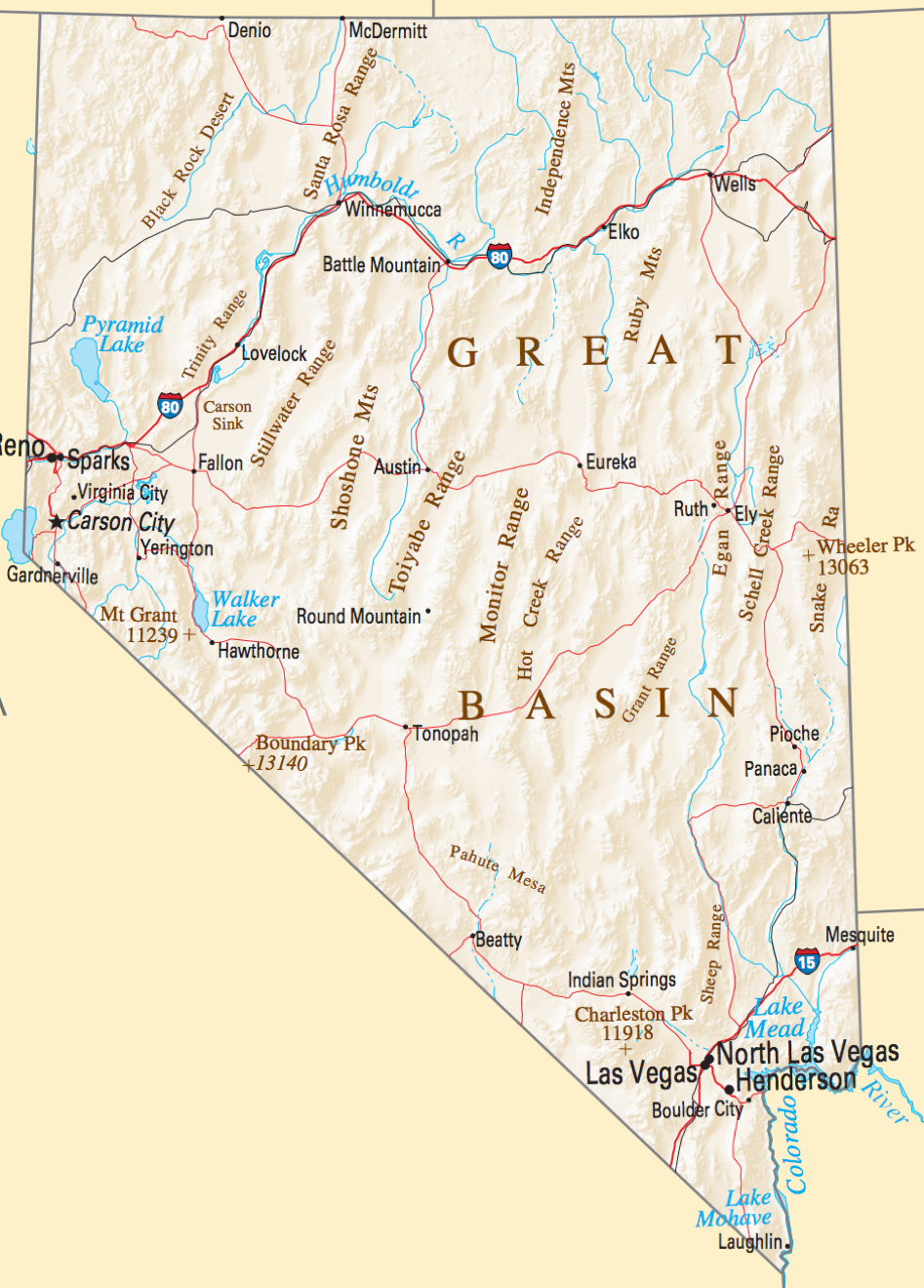 <p>Map of Nevada.</p>
