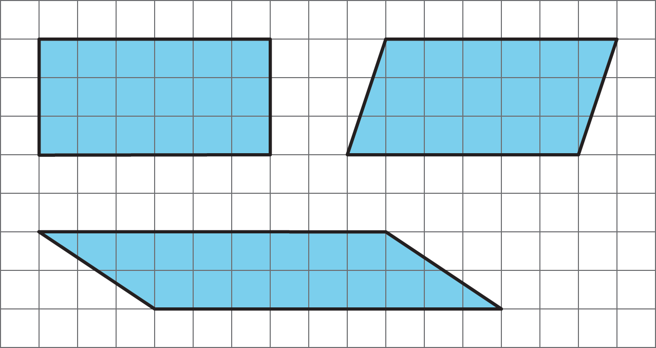 <p>3 parallelograms on a grid </p>
