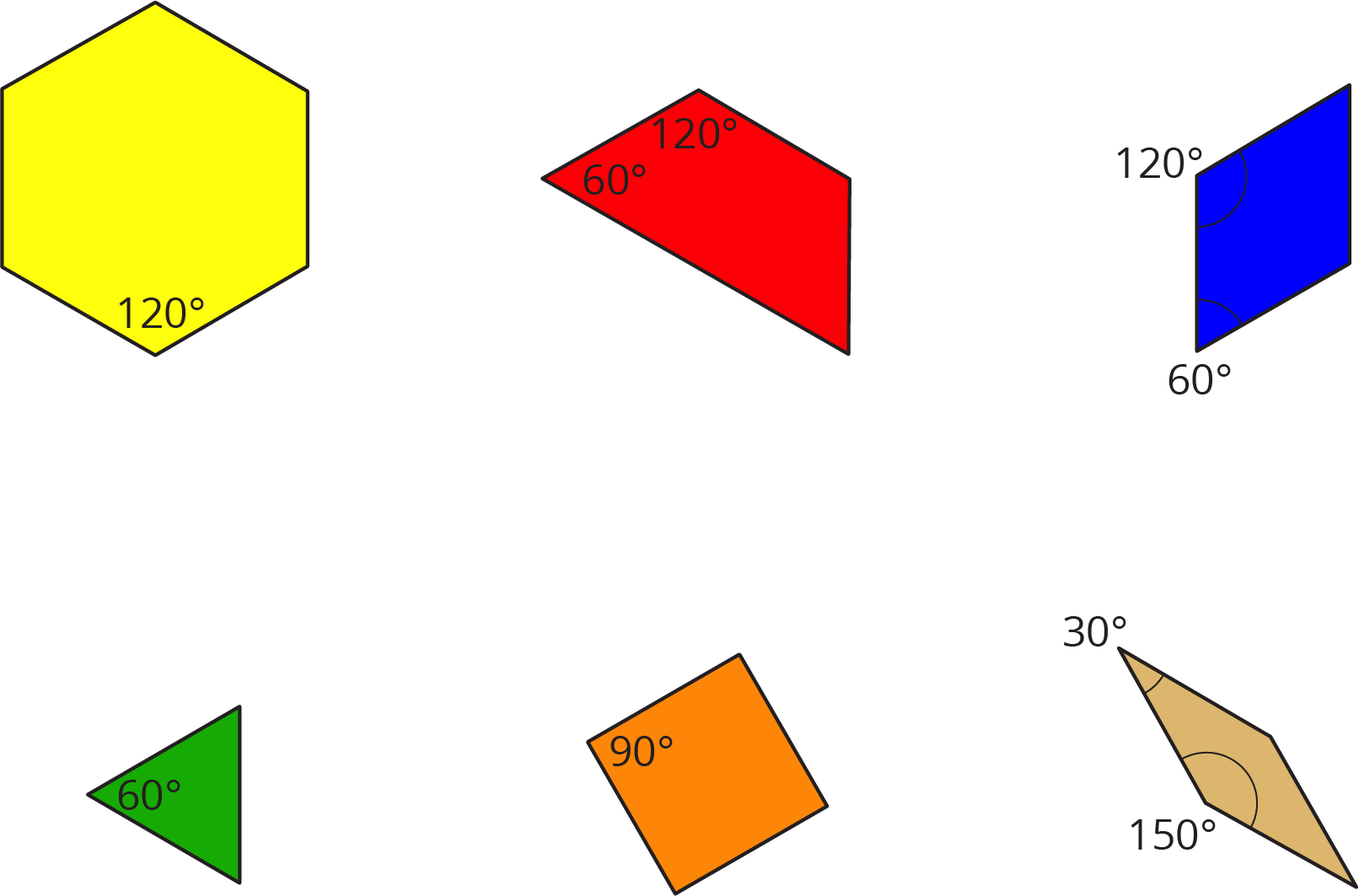 <p>Pattern blocks.</p>
