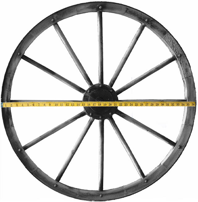 A picture of a wagon wheel.