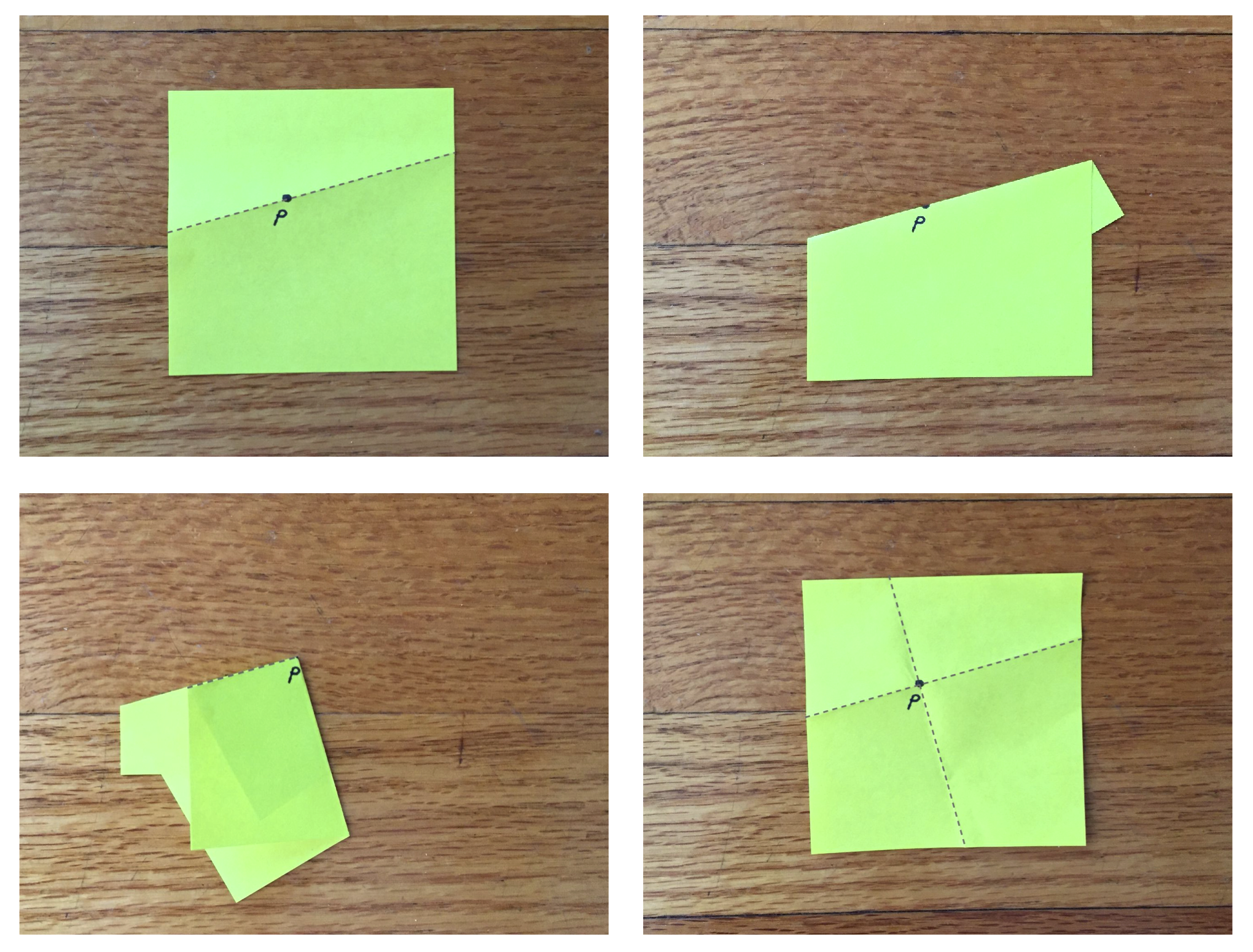 Paper folding activity. 