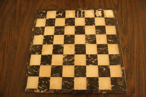 Grains of rice on a chess board.