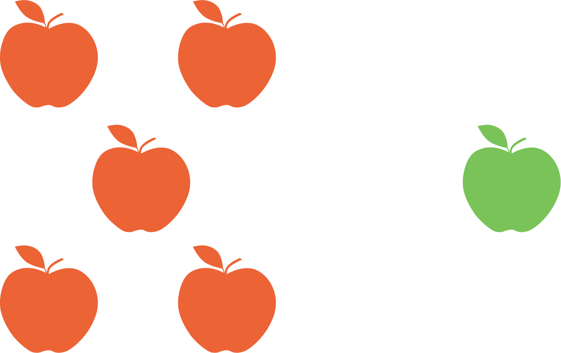 Apples. Red and green.