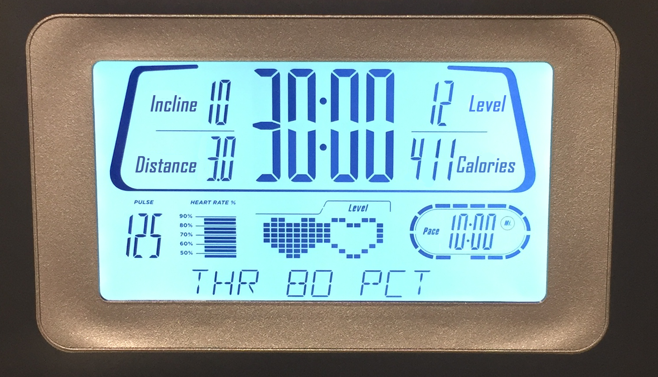 <p>Picture of Jada's treadmill display.</p>
