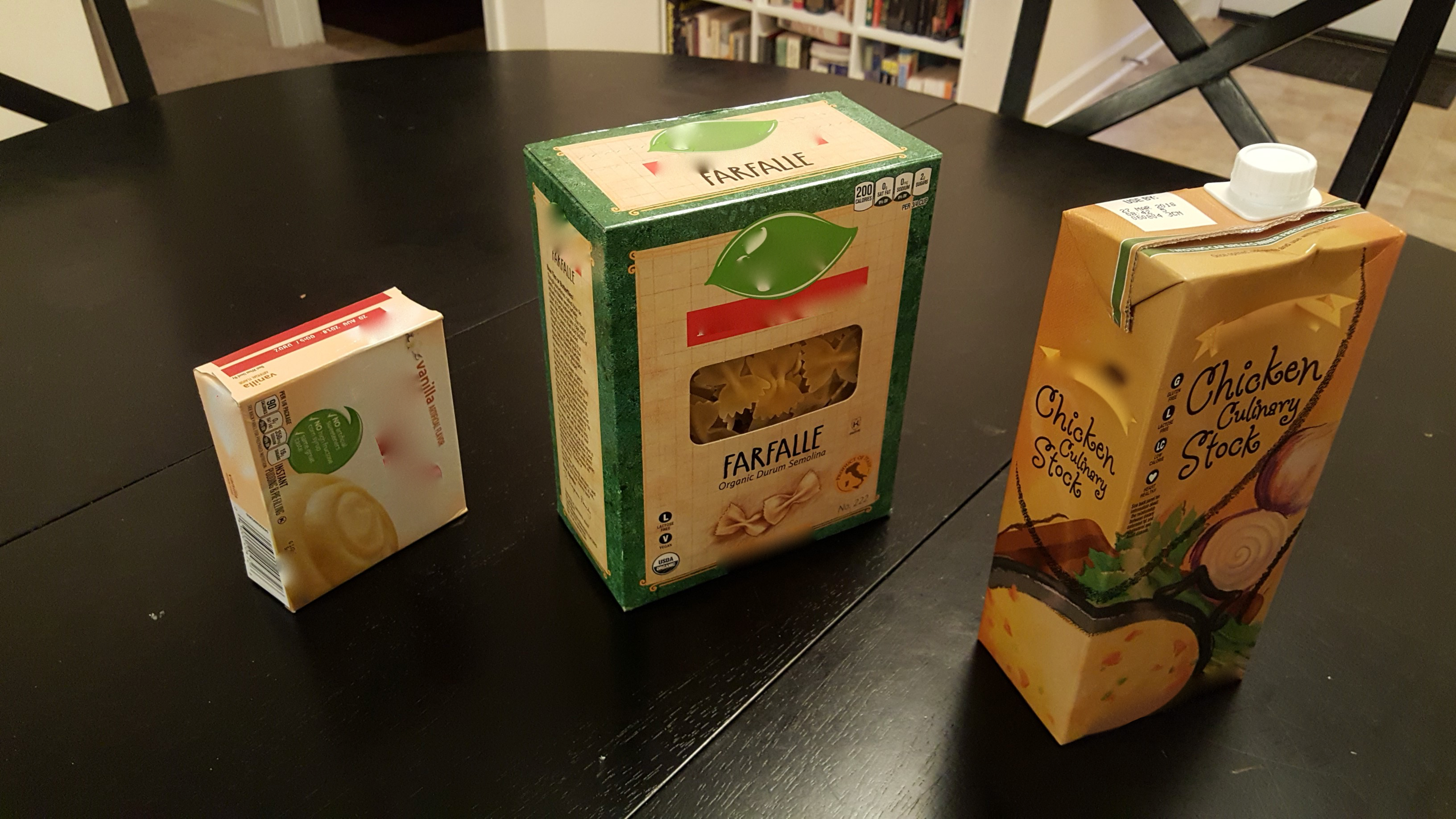 <p>Photo of foods in rectangular prism containers.</p>
