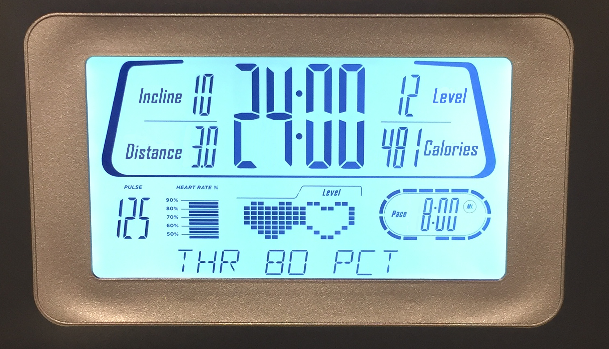 <p>Picture of Mai's treadmill display.</p>
