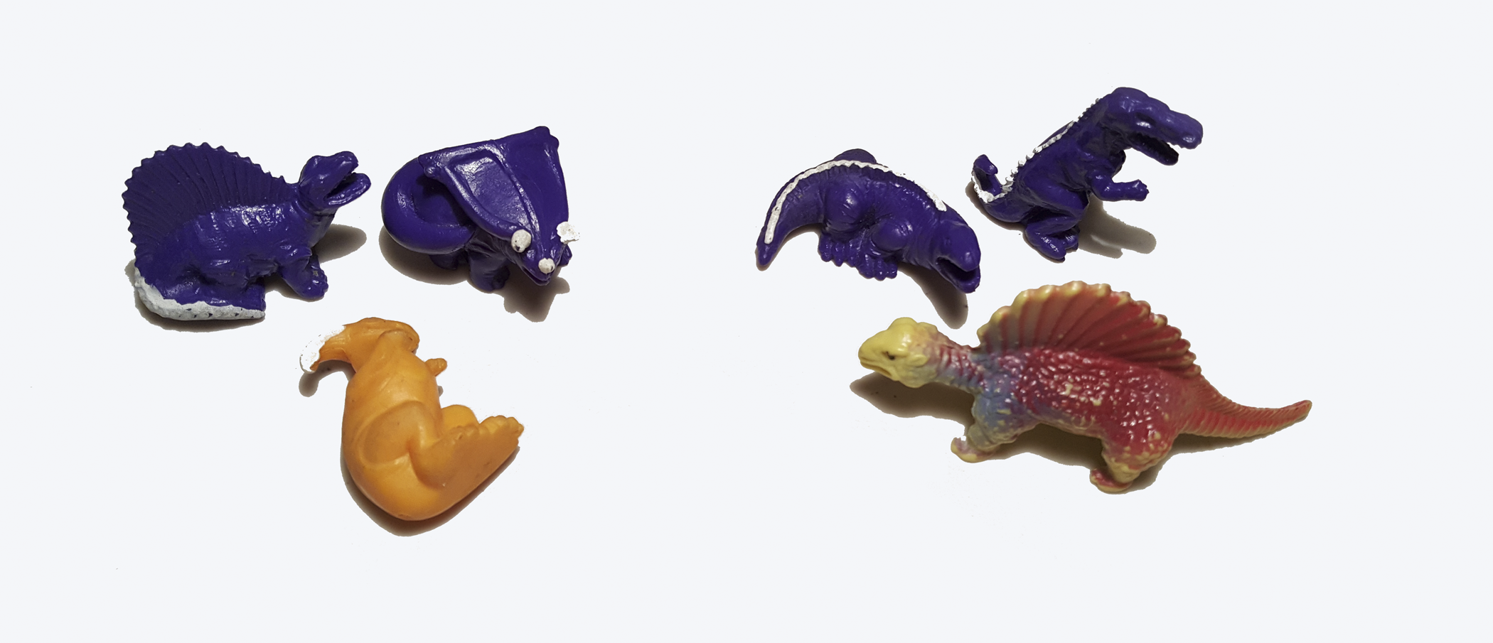 <p>A collection of dinosaur figurines. </p>
