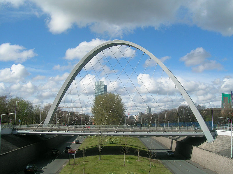 <p>Picture of bridge with arch above it.</p>
