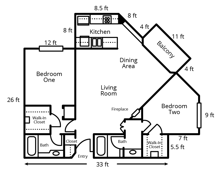 <p>Floor plan of a house.</p>
