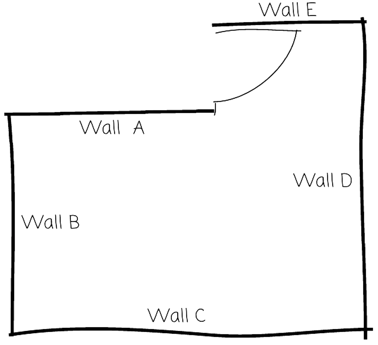 <p>Rough sketch of Noah's bedroom. </p>
