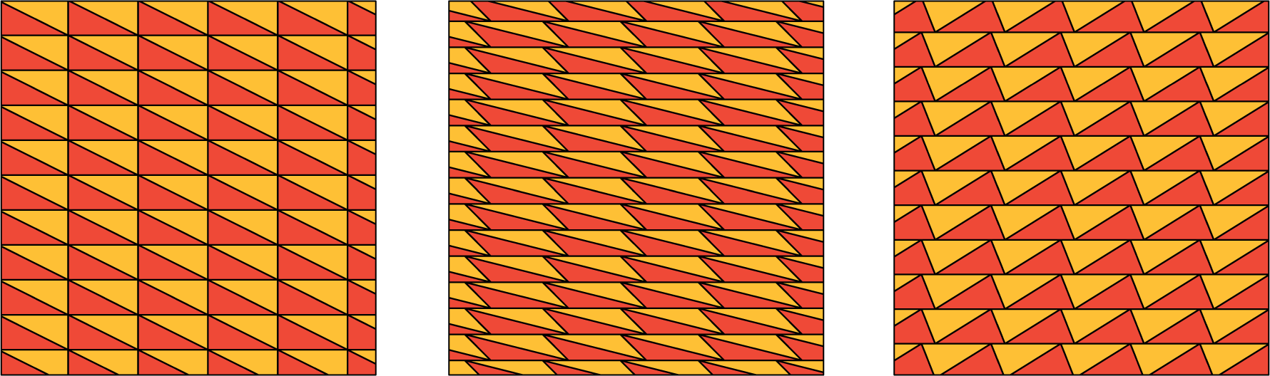 <p>Three tessellations.</p>
