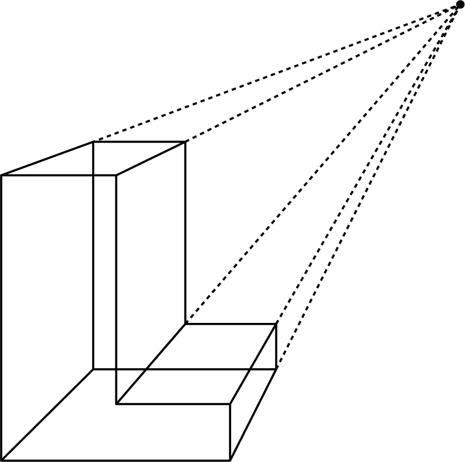 <p>A perspective drawing.</p>
