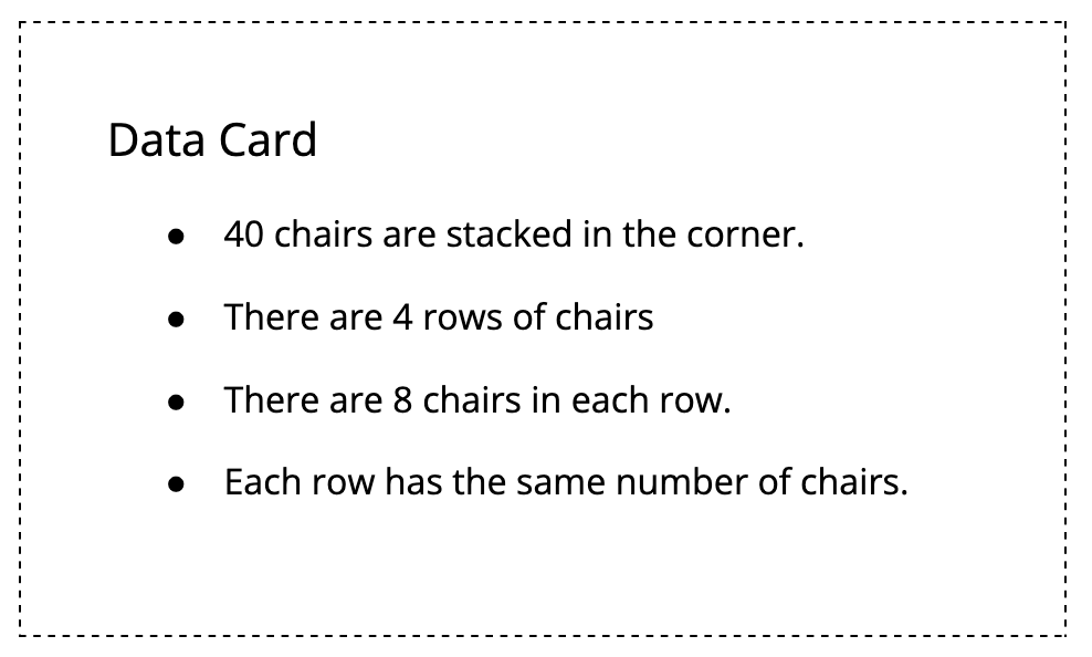 Gap activity. Data card