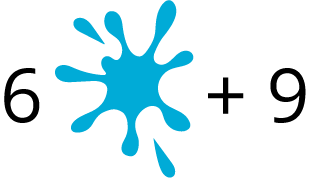 Expression. 6 in the tens place. Water mark in the ones place. Plus. 9.<br>
 