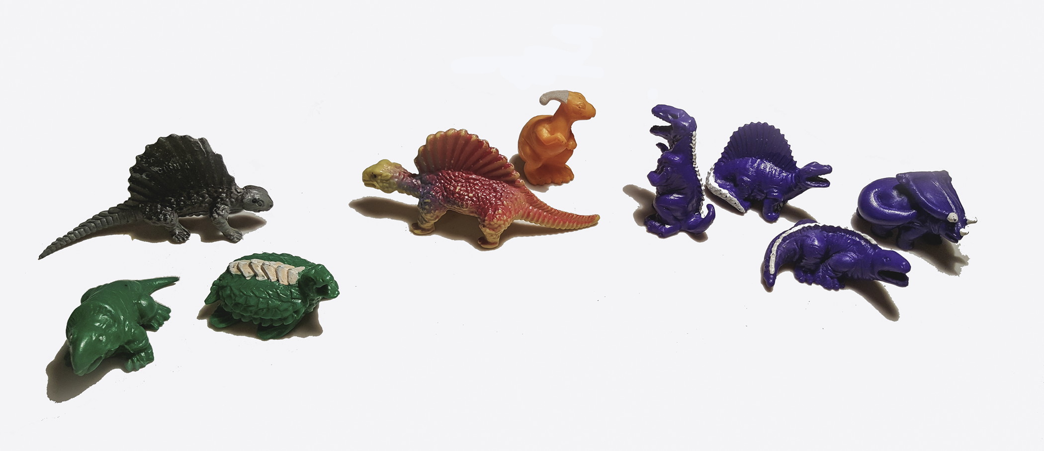 <p>A collection of dinosaur figurines. </p>
