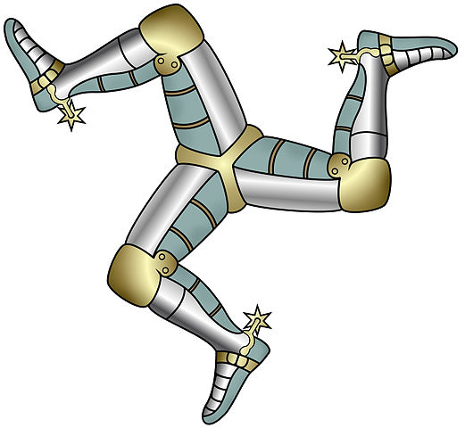 <p>A triskelion image, three congruent legs radiating from a center point.</p>
