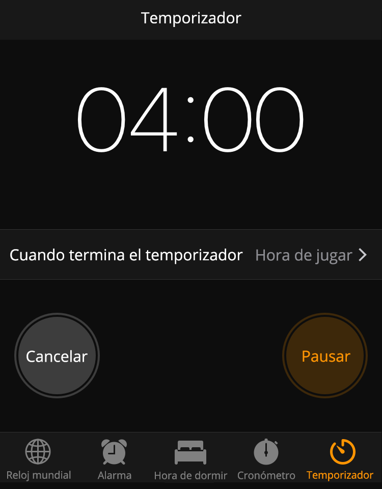 image of a timer showing 4 minutes
