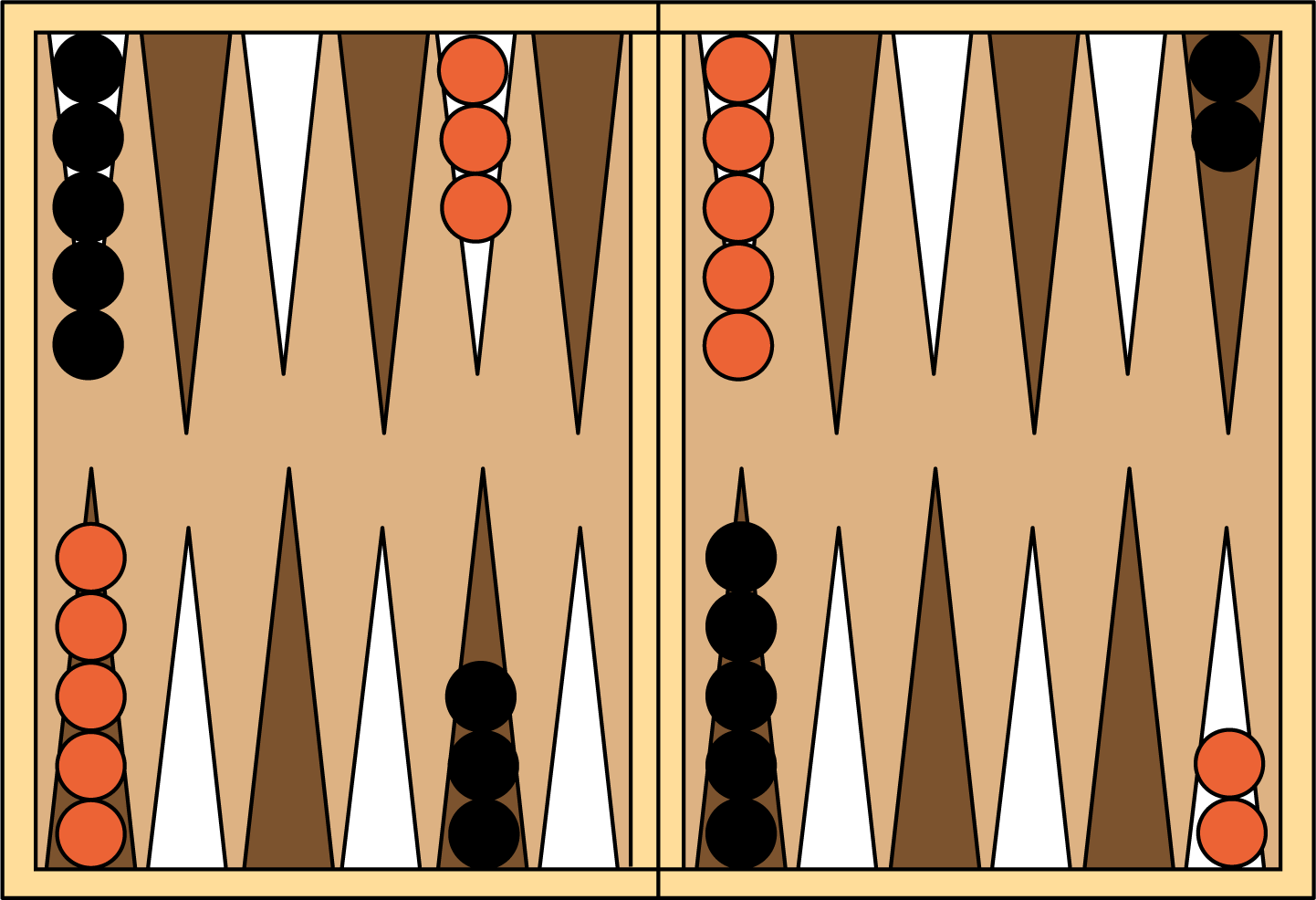 <p>Backgammon gameboard</p>
