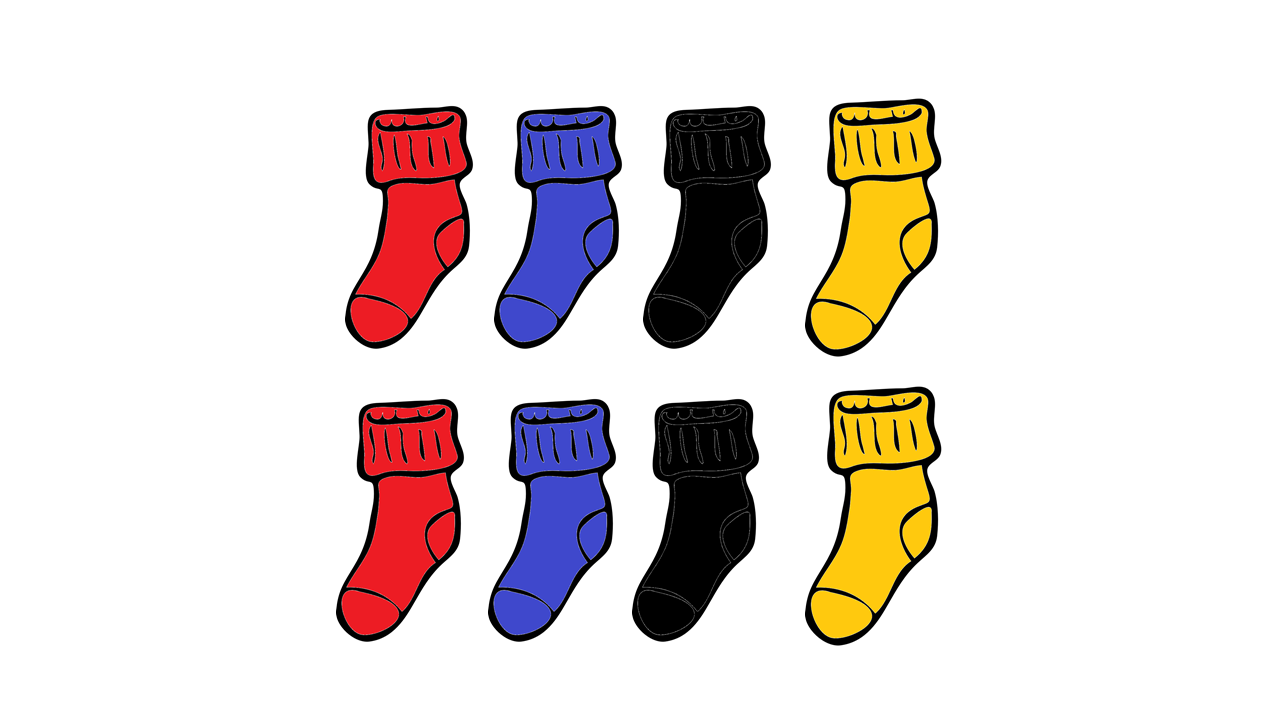 4 pairs of socks.