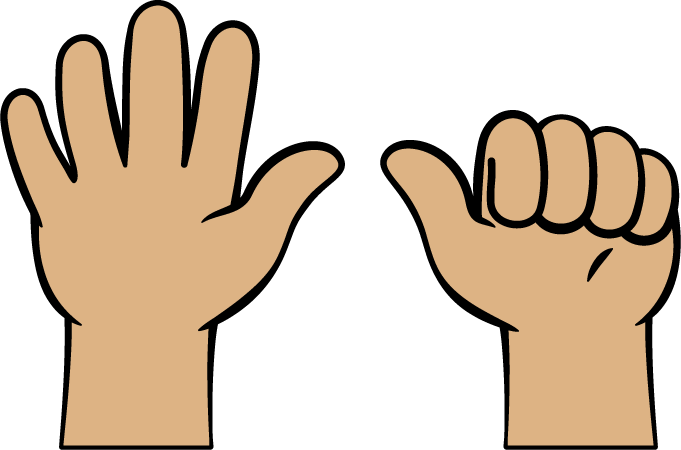 Fingers counting.