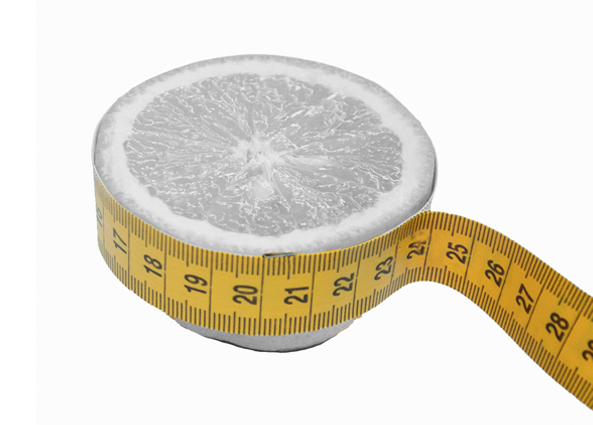 A picture of a sliced orange.