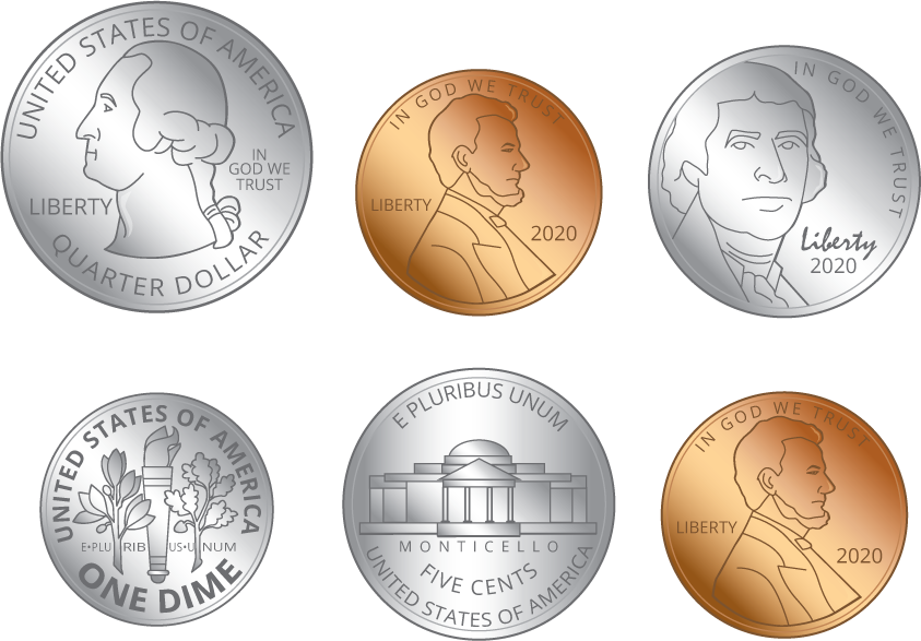 1 quarter, 1 dime, 2 nickels, 2 pennies.