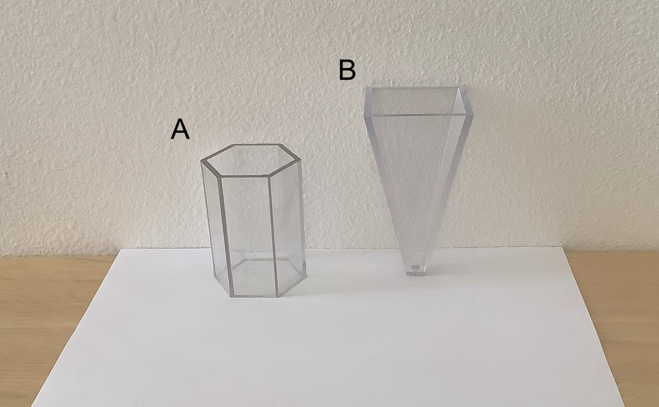 Two clear containers.