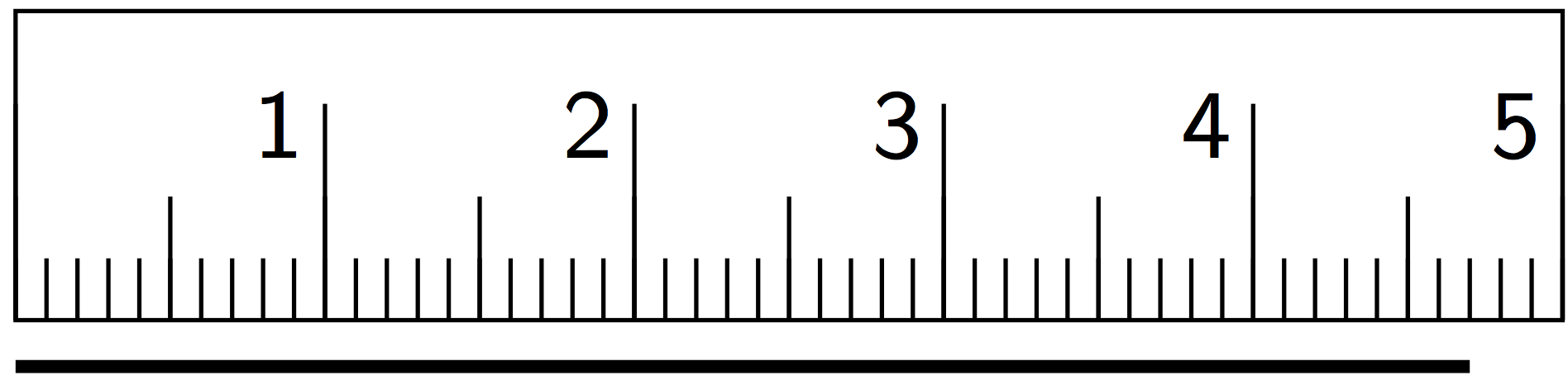 <p>A line segment measured by a ruler.</p>
