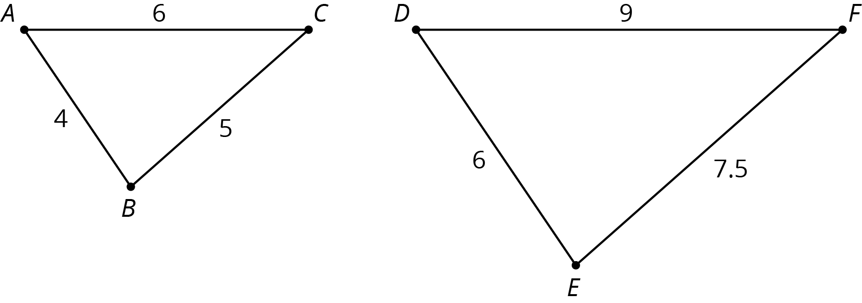 <p>A triangle and its scaled copy.</p>

