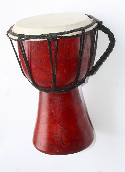 A photo of a djembe drum
