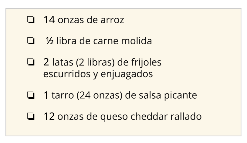 Picture of a recipe. List of 5 ingredients.