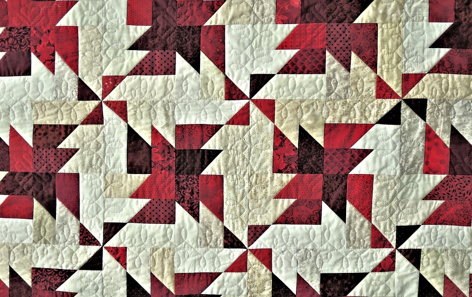 <p>Close up of a quilt</p>
