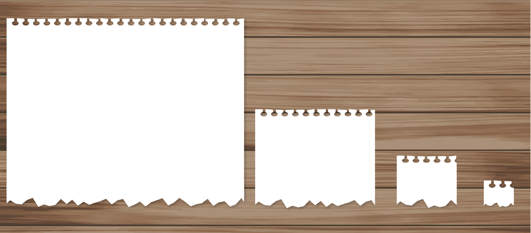 <p>A sequence of pieces of paper.</p>
